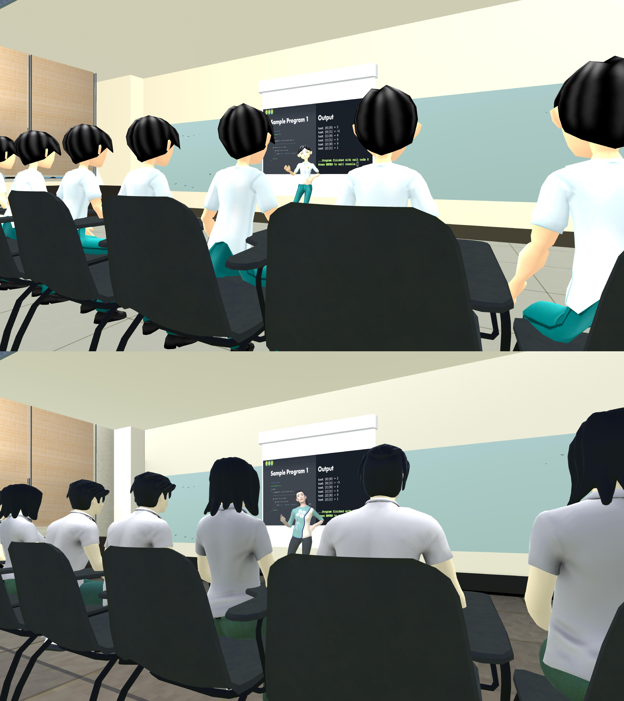 Cartoonish and Realistic Teacher Avatars in the MILES Virtual World